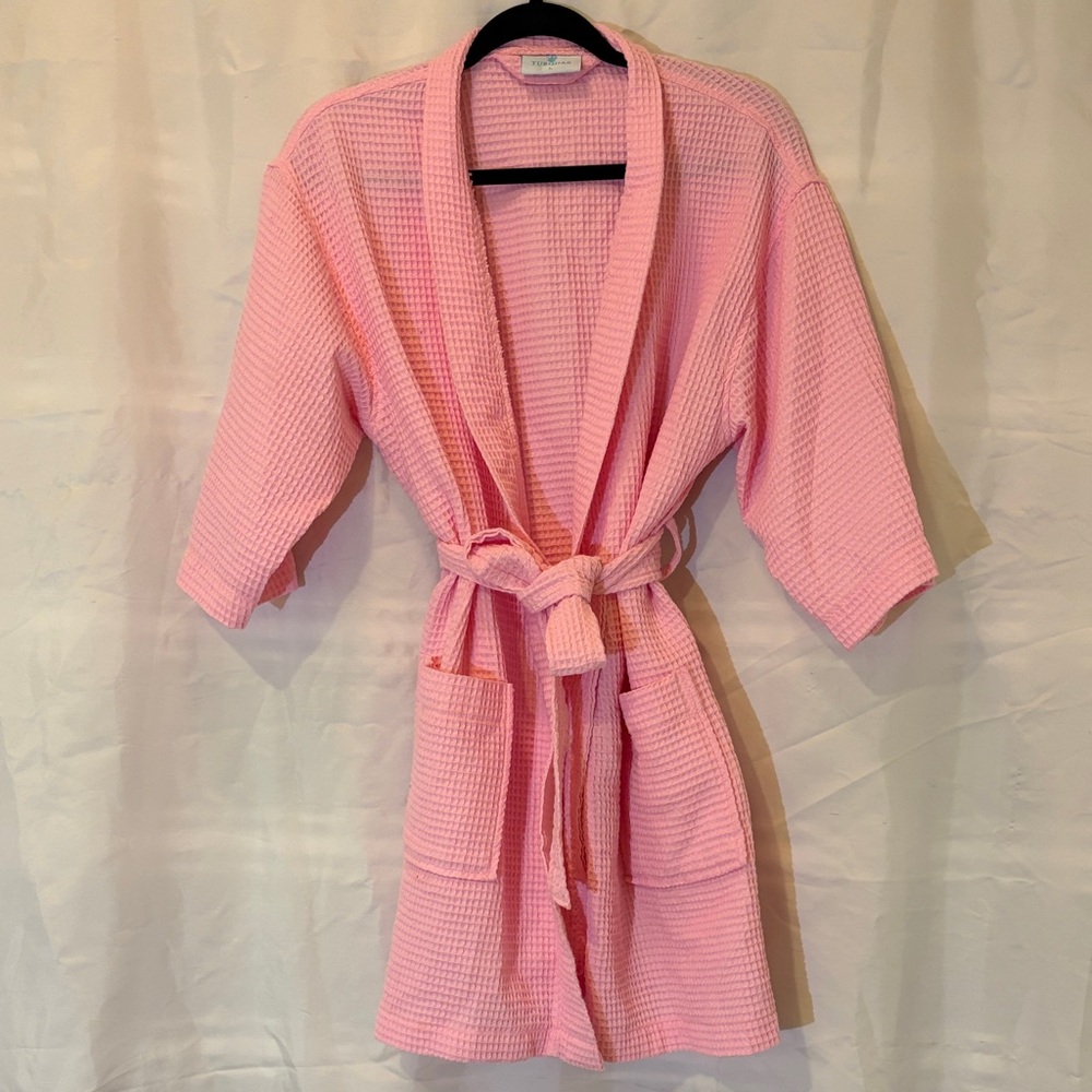 Cozy Pink Waffle Knit Robe